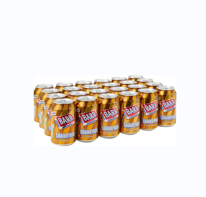 BARR since 1875, Shandyade 0% Alcohol, 24 pack Fizzy Drink Cans, Low Sugar, 24 x 330 ml